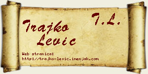 Trajko Lević vizit kartica